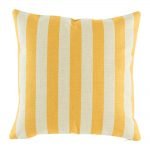 Bold yellow striped cushion cover