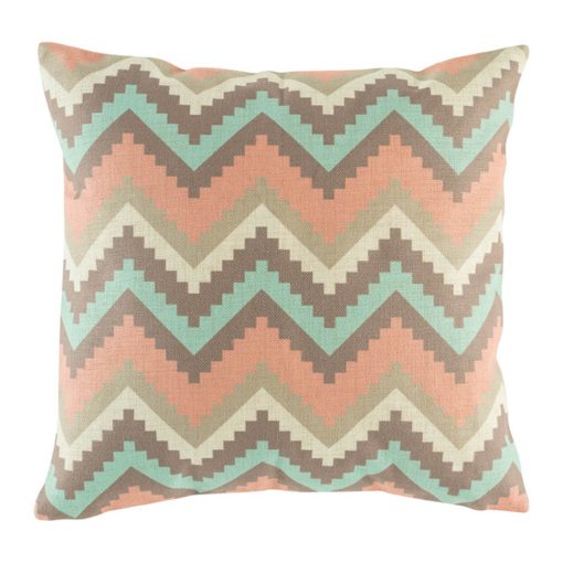 Pink, purple and light blue chevron zig zag cushion cover