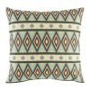 Bold coloured diamond pattern cushion cover with yellow, pink and browns