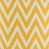 Close up view of yellow zig zag pattern cushion