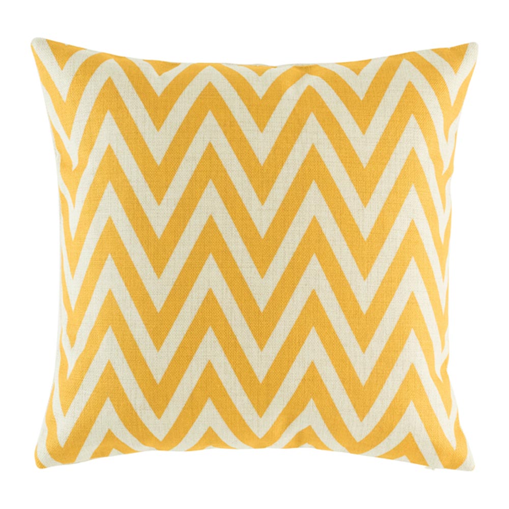 Yellow chevron cushion discount