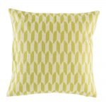 Green cushion with funky pattern