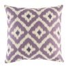 Bold purple pattern on cushion cover