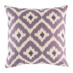Bold purple pattern on cushion cover