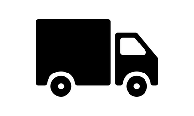 Icon for shipping with solid truck