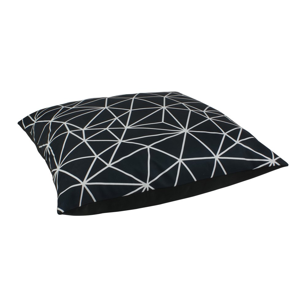Black and white floor velvet cushion cover