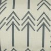 Close up of grey rectangular linen cushion cover