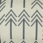 Close up of grey rectangular linen cushion cover