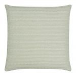 Back Image of Square Beige Cable Knit Cushion Cover 50cm x 50cm With Buttons