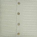 CLoseup Image of Square Beige Cable Knit Cushion Cover 50cm x 50cm With Buttons