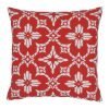 Floral red color outdoor cushion cover