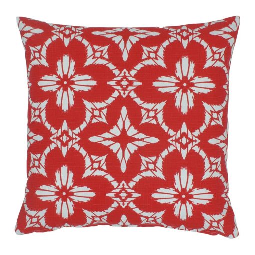 Floral red color outdoor cushion cover