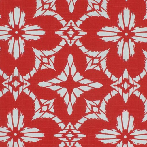 Close up of floral red color outdoor cushion cover
