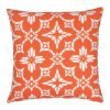 Floral orange color outdoor cushion cover