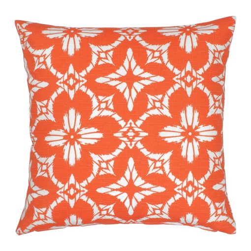 Floral orange color outdoor cushion cover