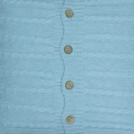Closeup Square Blue Cable Knit Cushion Cover 50cm x 50cm WIth Buttons