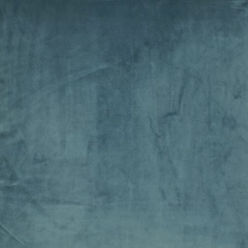 Close up of blue grey velvet cushion cover