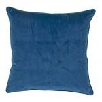 Large 55x55cm monotone blue velvet outdoor cushion