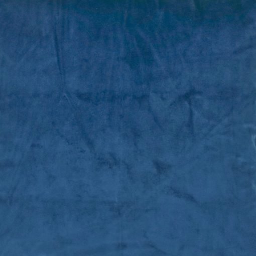 Close up of blue velvet cushion cover