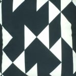 Close up black and white modern pattern velvet cushion