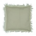 Back image of 45cm x 45cm Cream Square Fur Cushion Cover With Zipper
