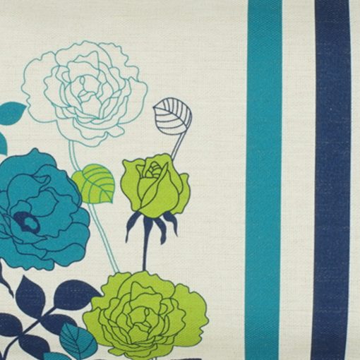 Closeup Image of a Floral Rectangular Cushion Cover 30x50cm