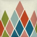 Closeup Image of Square Cushion Cover 45x45cm With Multi Colour Diamond Pattern