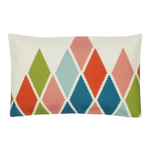 Multi Colour Rectangular Cushion Cover 30x50cm With Diamond Pattern