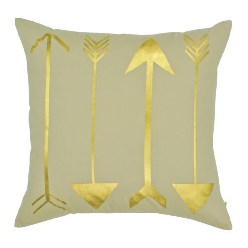 Square Cushion Cover 45x45cm With Gold Arrow Pattern