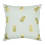 Square Cushion Cover 45x45cm With Gold Petite Pinapple pattern