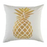 Square Cushion Cover 45x45cm With Gold Pinapple pattern