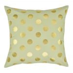 Gold Polka Square Cushion Cover 45x45cm