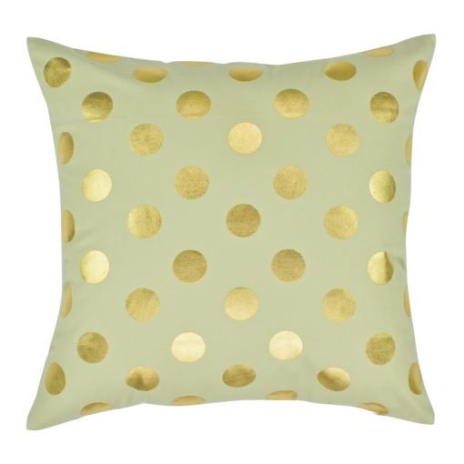 Gold Polka Square Cushion Cover 45x45cm