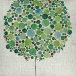 Closeup Image of a Square Green Bubble Tree Cushion Cover 45x45cm