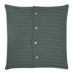 Grey Cable Knitted Cushion Cover 50cm x 50cm With Buttons