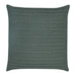 Back Image of Grey Cable Knit Cushion Cover 50cm x 50cm With Buttons