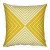 45x45cm velvet cushion with yellow and white triangles