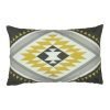 Rectangular aztec inspired outdoor velvet cushion