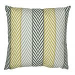 45x45cm velvet cushion cover with stripes in monochromatic yellow