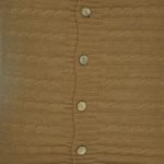 CLoseup Image of Light Brown Cable Knit Cushion Cover 50cm x 50cm WIth Buttons