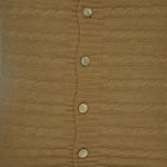 CLoseup Image of Light Brown Cable Knit Cushion Cover 50cm x 50cm WIth Buttons