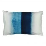 Rectangular monochromatic blue outdoor velvet cushion