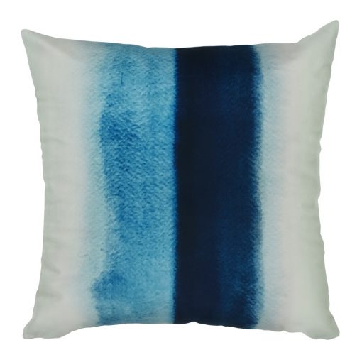 Square velvet cushion with monochromatic blue colors