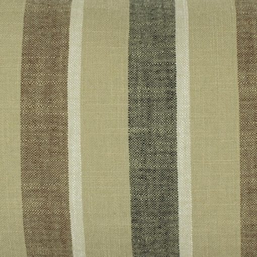 Close up of chestnut coloured rectangular cotton linen cushion