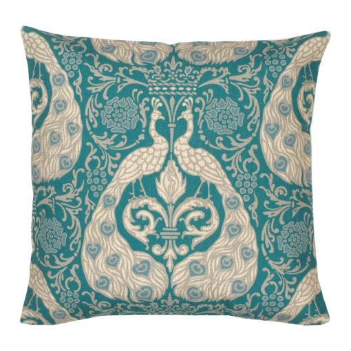 Colour Blue Square Cushion Cover 45x45cm With Royal Pattern