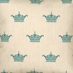 Closeup Image of Square Cushion Cover 45x45cm With Blue Crown Pattern