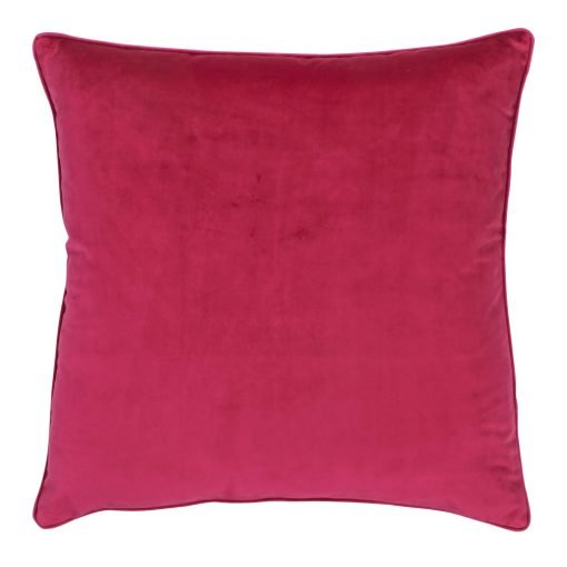 Large 55x55cm monotone magenta velvet outdoor cushion