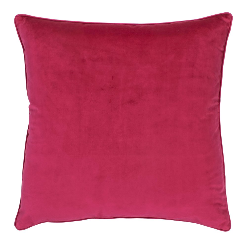 Large 55x55cm monotone magenta velvet outdoor cushion
