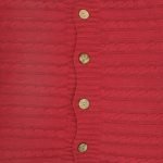 Closeup Image of Square Maroon Cable Knit Cushion Cover 50cm x 50cm With Buttons