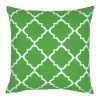 Green and white square outdoor cushion
